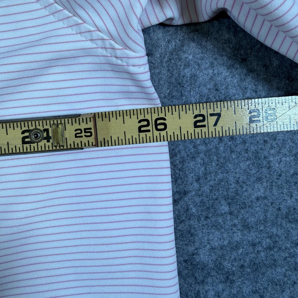 Peter Millar Polo Shirt Mens XL Pink Striped Summer Comfort Cowboys Golf Club - Picture 8 of 9